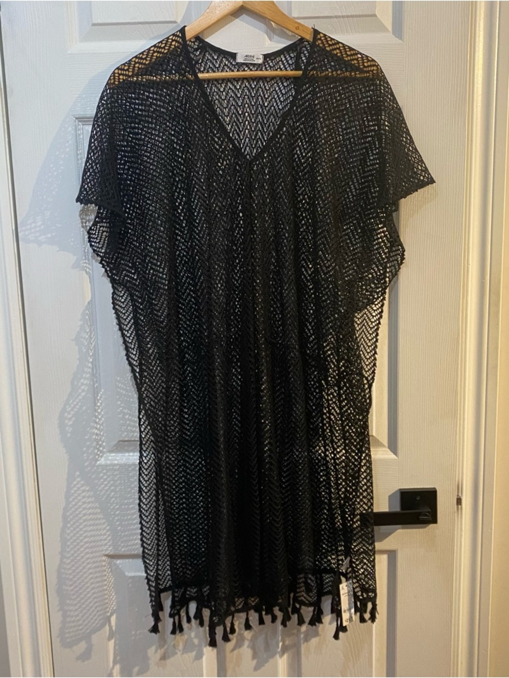 Black Crochet Beach Cover-Ups